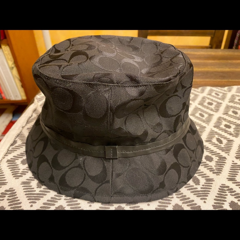 Black Coach Signature Black Bucket Hat